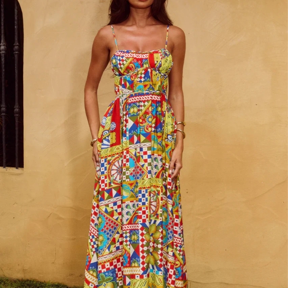 Runaway The Label Kelani Phaedra Printed Maxi Dress